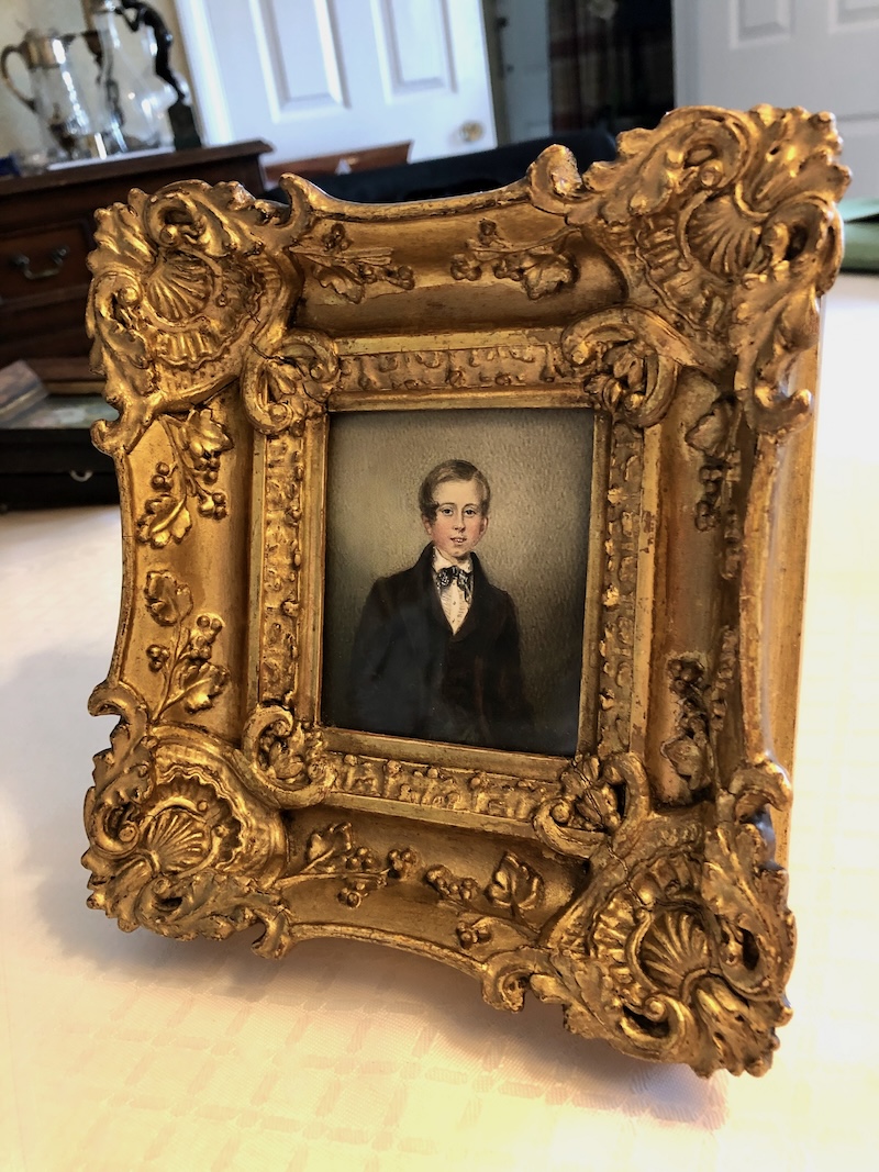 A Fine Quality Pair of 19th Century Portrait Miniatures in Gilt Frames - Image 3