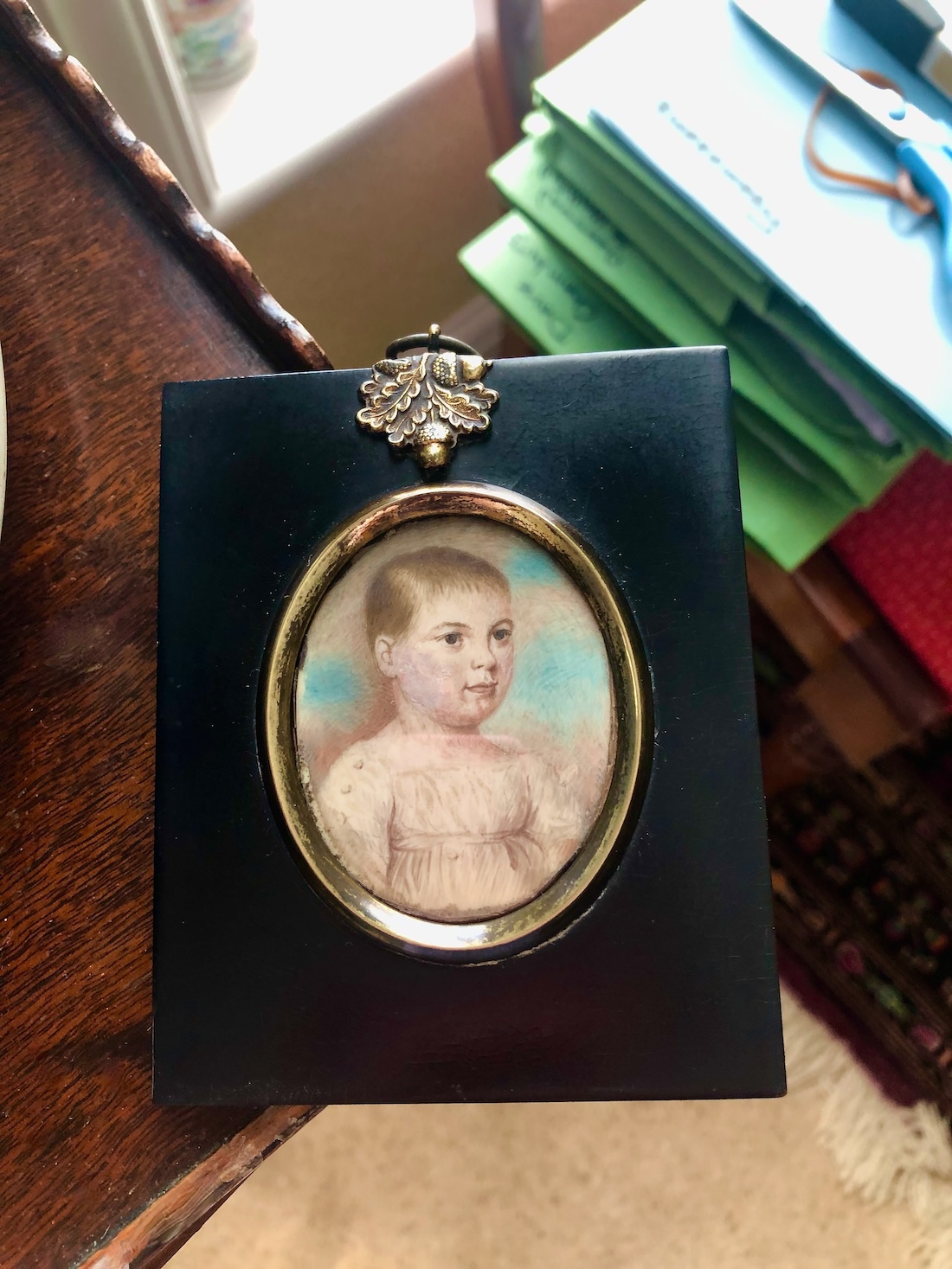 A Georgian Portrait Miniature of a Young Child c. 1810 - Image 4