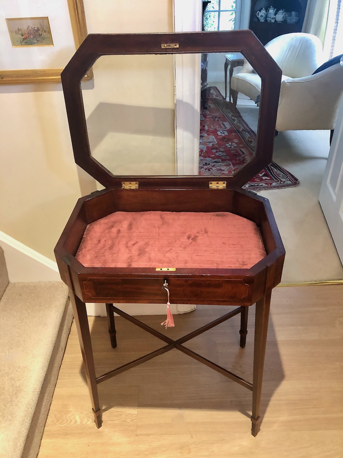 Edwardian Inlaid Bijouterie Display Table c.1910 - Image 6
