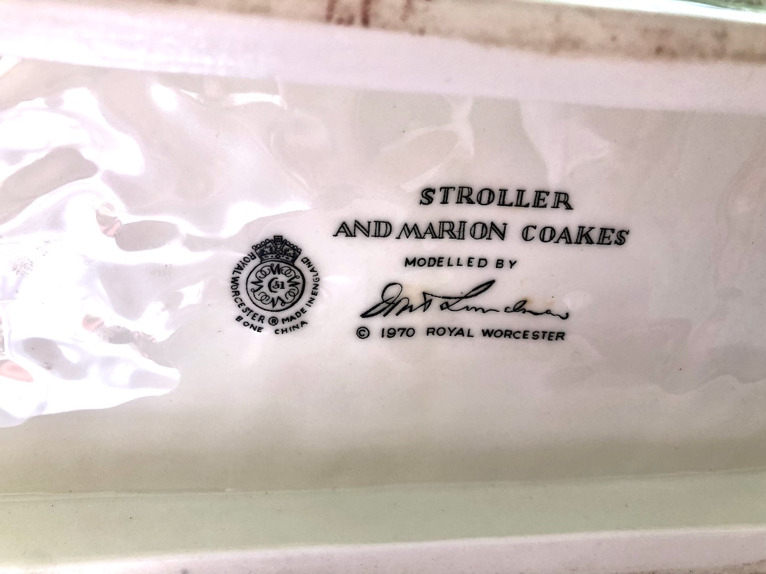 Royal Worcester Figure of Stroller and Marion Coakes Modelled by Doris Lindner 1970 - Image 9