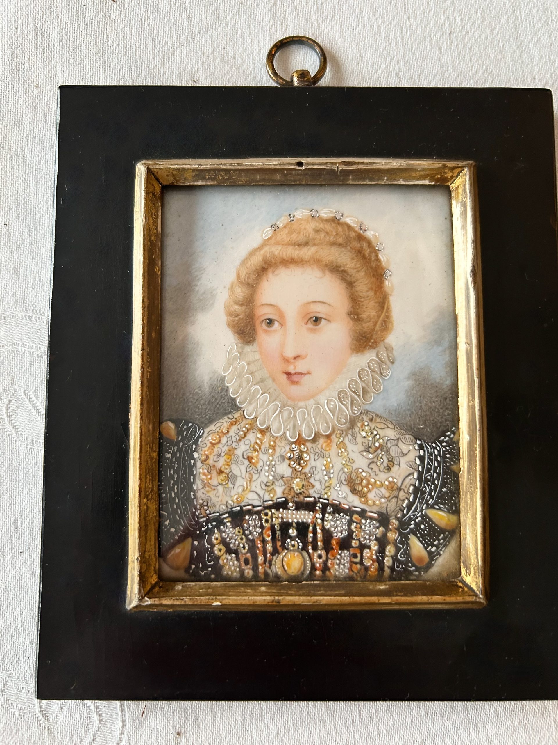 A 19th Century Portrait Miniature Depicting Mary, Queen of Scots by Henri Fradelle - Image 4